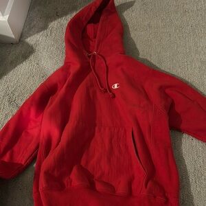 Champion Reverse Weave Hoodie - Red Medium